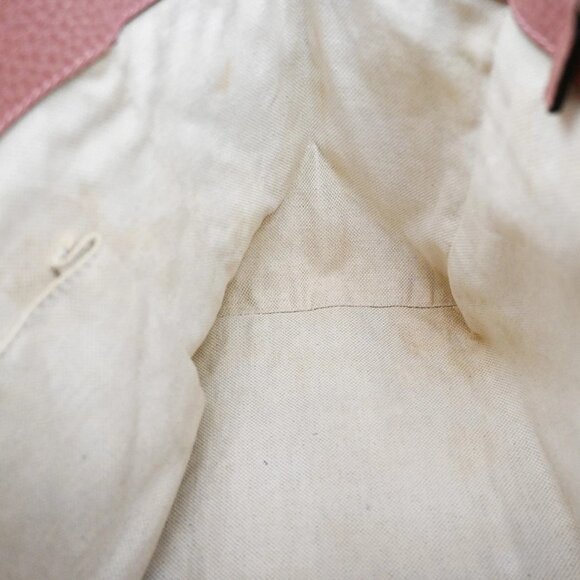 GUCCI GG Logo Swing Shoulder Hand Tote Bag Leather Pink GHW Italy 73KA988 - Picture 12 of 15